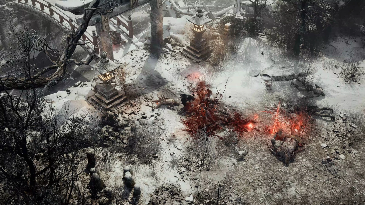 ฉากการต่อสู้มุมมอง Top-down เผชิญหน้ากับกองทัพศัตรูในเกม TARAE: The Unbound