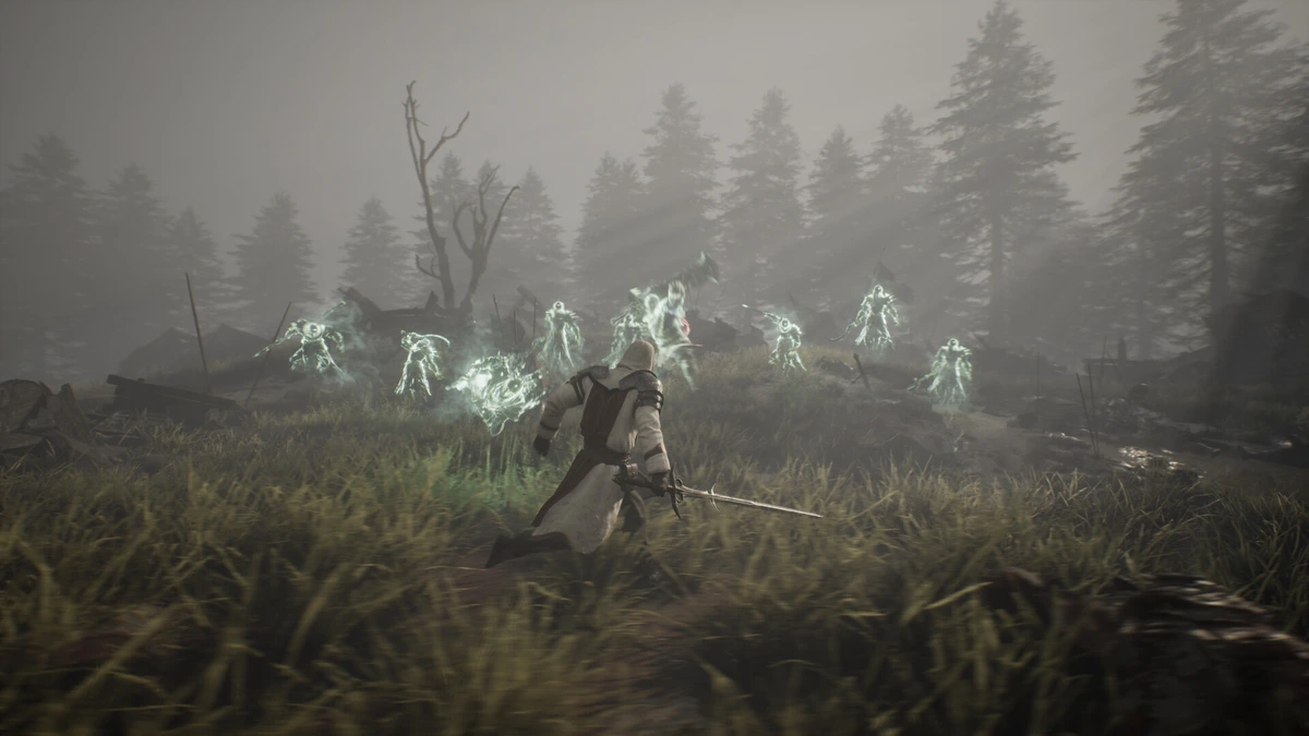 นักรบวิ่งเข้าปะทะกับศัตรูในสมรภูมิการต่อสู้ของแฟรนไชส์ ArcheAge