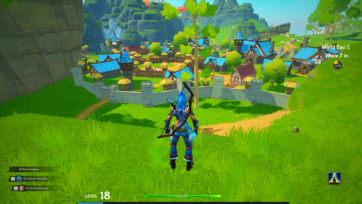 ภาพระบบสร้างป้อมปราการ Bastion และการตั้งรับศัตรูในเกม Lorne