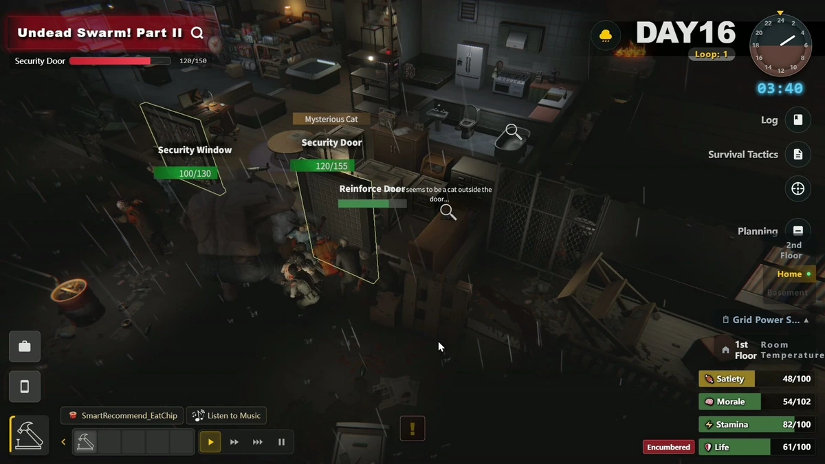 Survival Log การป้องกันฐานที่มั่นจากฝูงซอมบี้ด้วยประตูกลอนและหน้าต่างนิรภัยเสริมความแข็งแรง