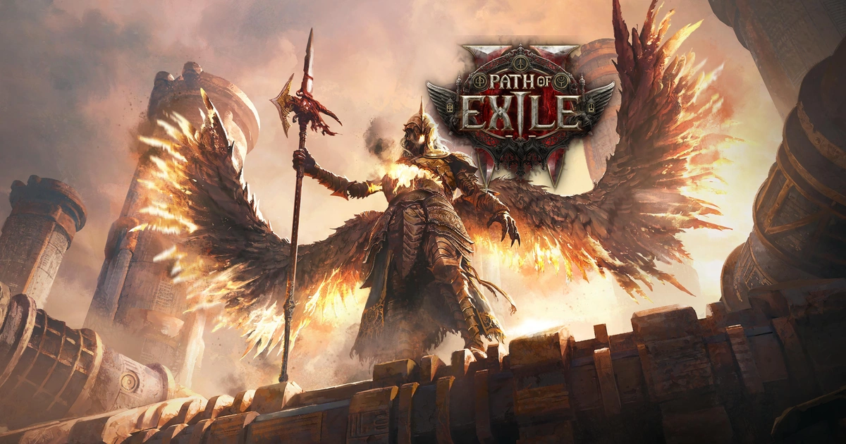 ภาพคีย์อาร์ตทางการและโลโก้เกม Path of Exile บน PC Steam