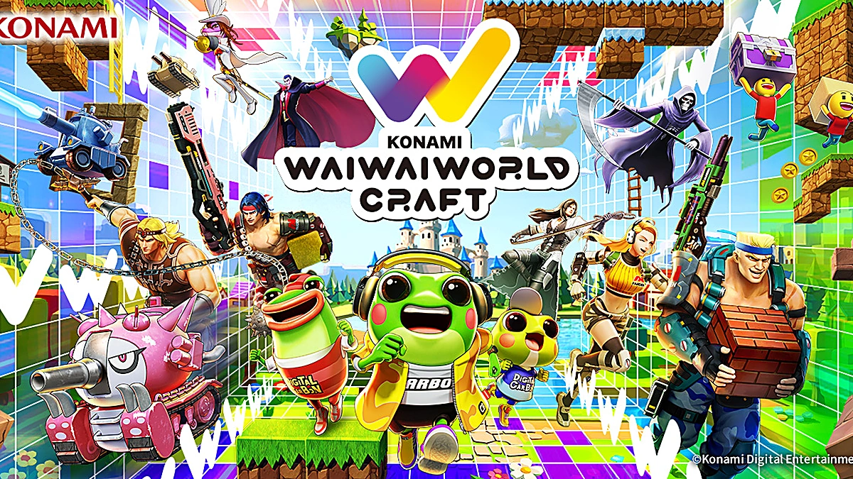 ภาพคีย์วิชวลสดใสและโลโก้ทางการของเกม WaiWai World Craft