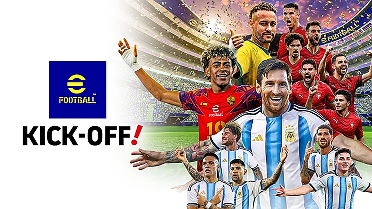 ภาพแบนเนอร์และโลโก้ทางการของ eFootball Kick-Off!