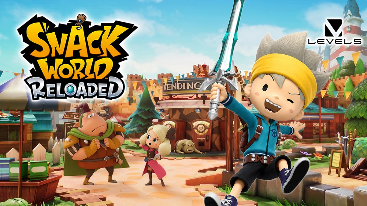 ภาพเหล่าผู้กล้าตัวจิ๋วถืออาวุธแฟนตาซีในเกม Snack World Dejarank Dungeon