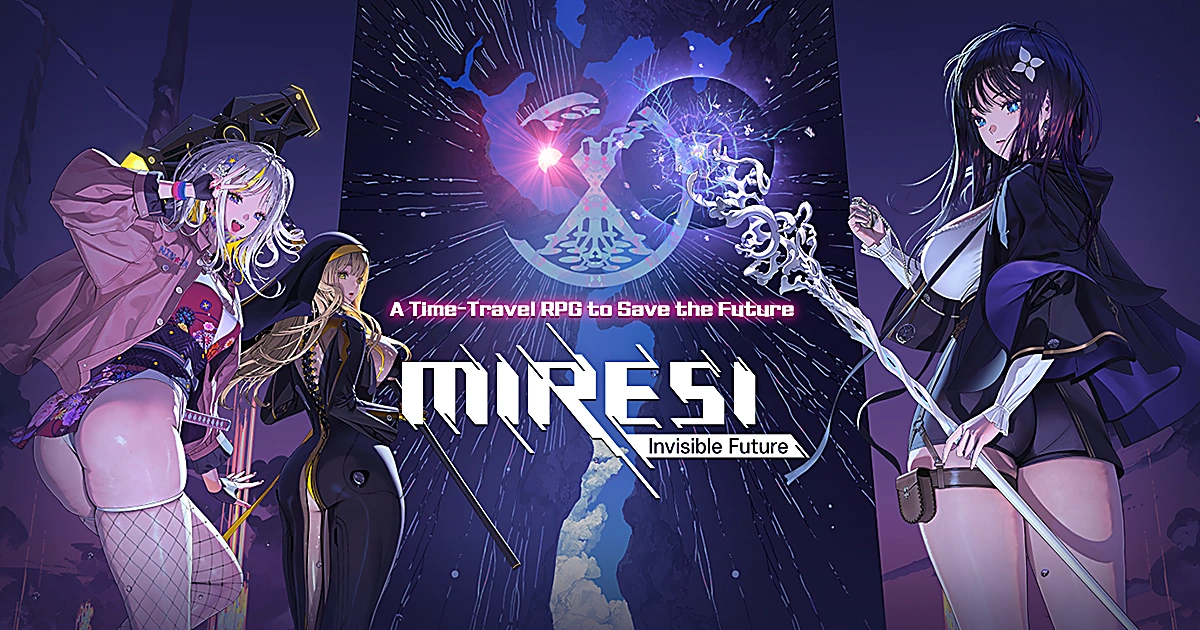 ภาพคีย์อาร์ตทางการของเกม MIRESI: Invisible Future เผยโลโก้และกลุ่มตัวละครหลัก