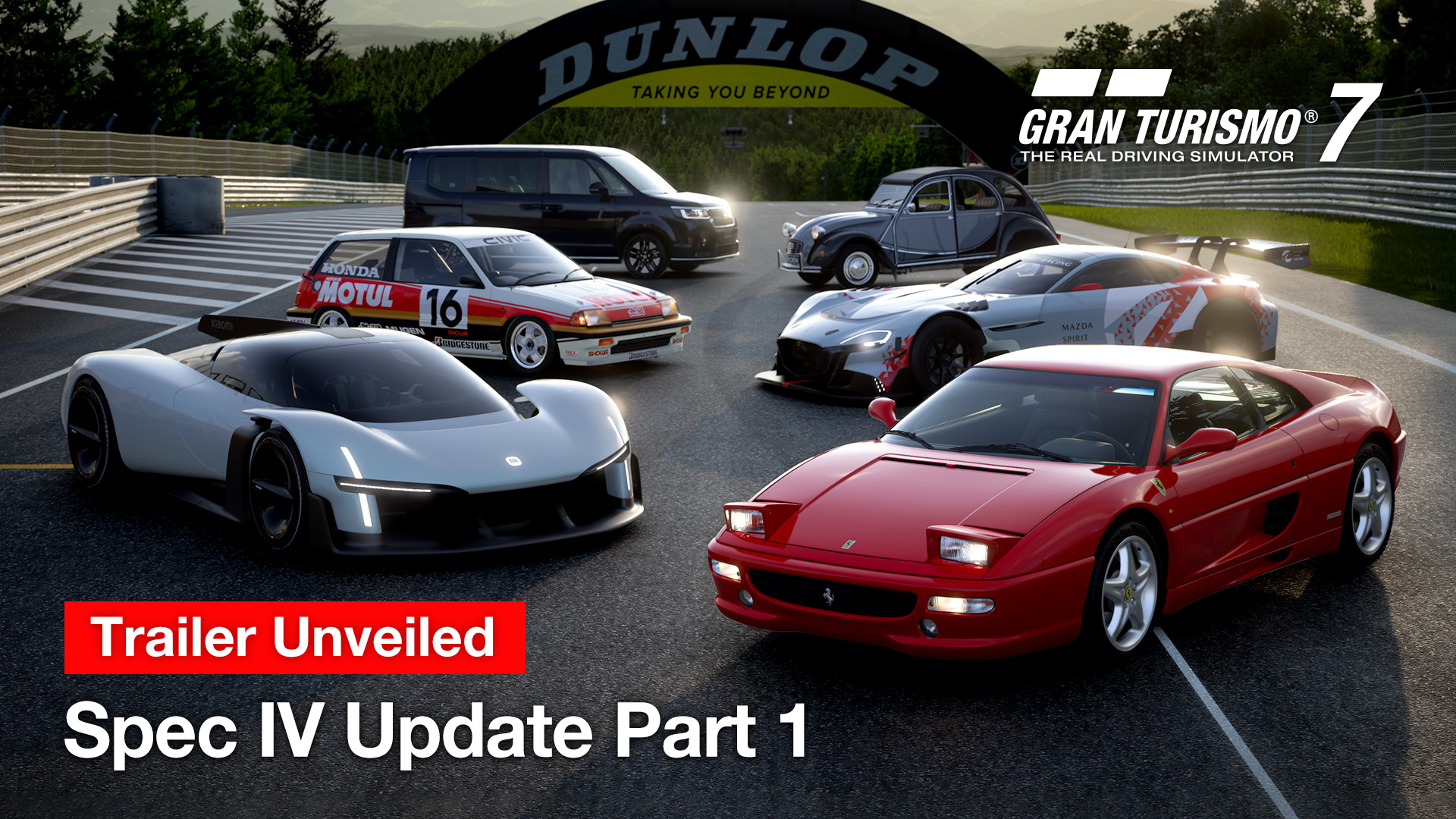 รถหกคันในภาพประกาศ Gran Turismo 7 Spec IV Update Part 1