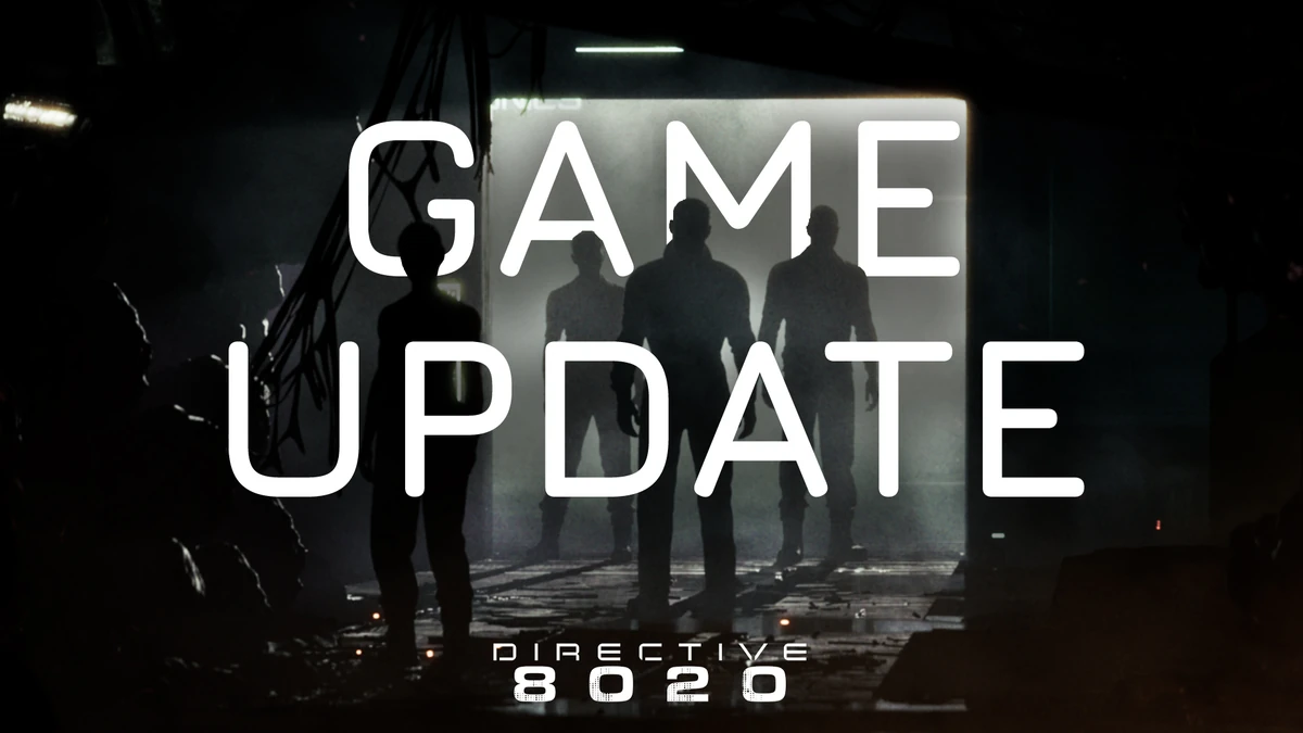 ภาพประกาศ GAME UPDATE พร้อมเงาตัวละครในทางเดิน