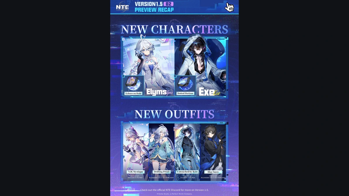 ภาพสรุป New Characters และ New Outfits