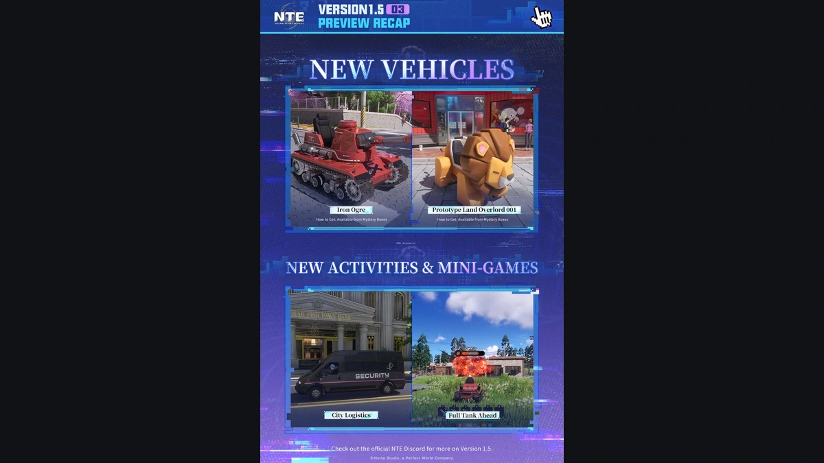 ภาพสรุป New Vehicles และ New Activities & Mini-Games