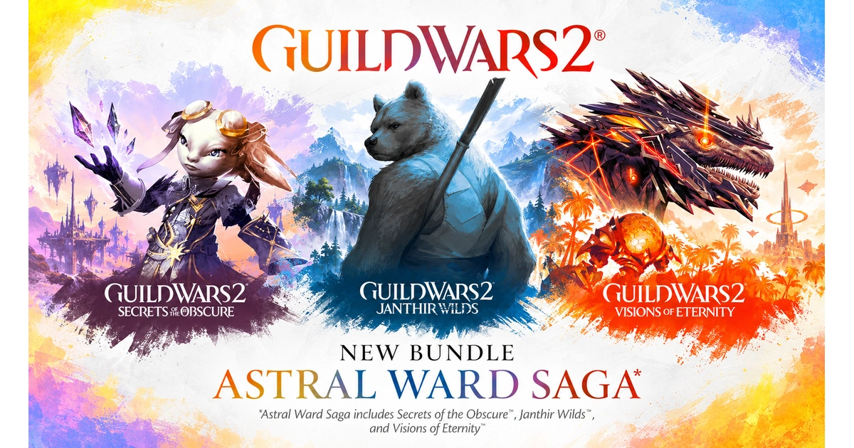 Guild Wars 2 Astral Ward Saga รวม Secrets of the Obscure, Janthir Wilds และ Visions of Eternity