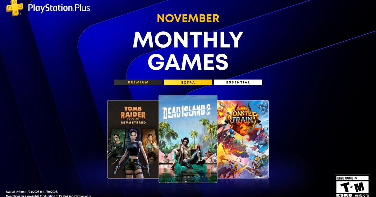 ภาพโปรโมตเกมรายเดือนพฤศจิกายนของ PlayStation Plus มีปกสามเกม