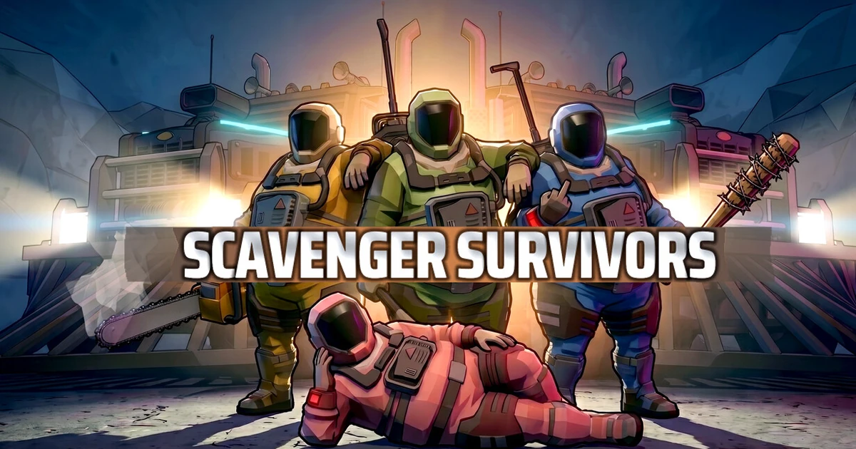 กลุ่มนักเก็บซากสวมหมวกนิรภัยกับชื่อ Scavenger Survivors