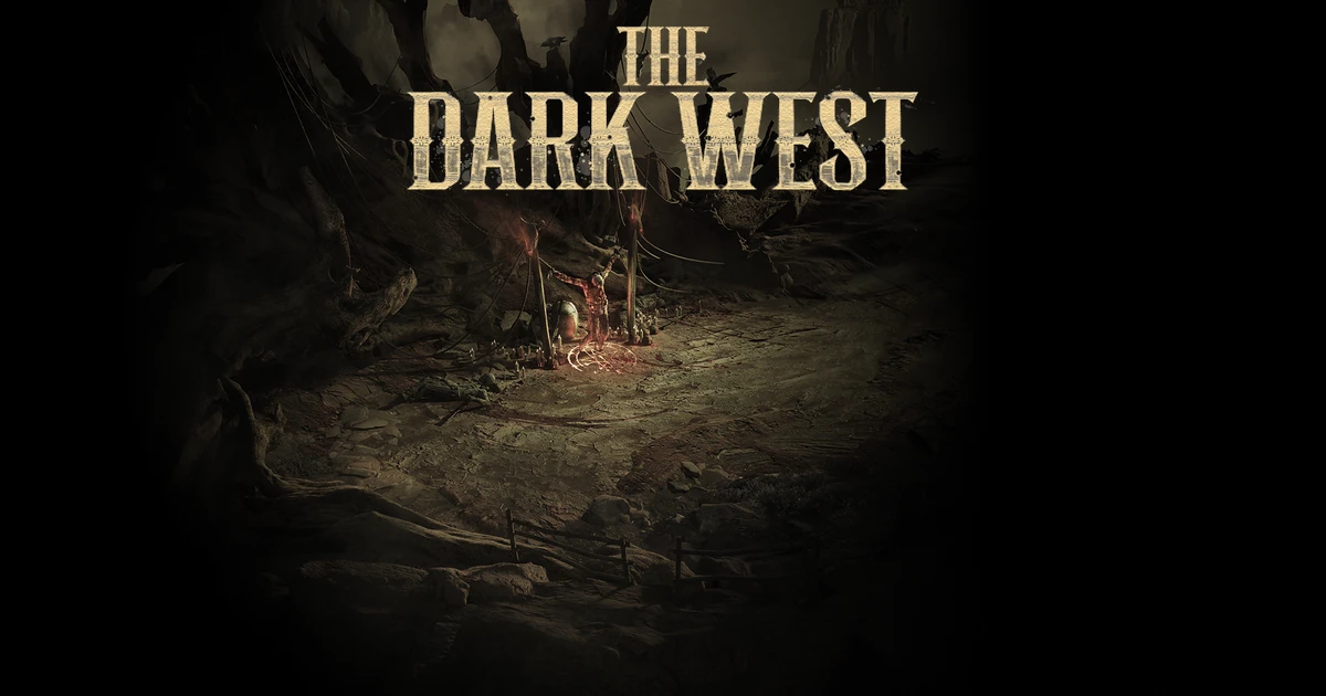 ภาพอาร์ต The Dark West พร้อมโลโก้เหนือพื้นที่พิธีกรรม