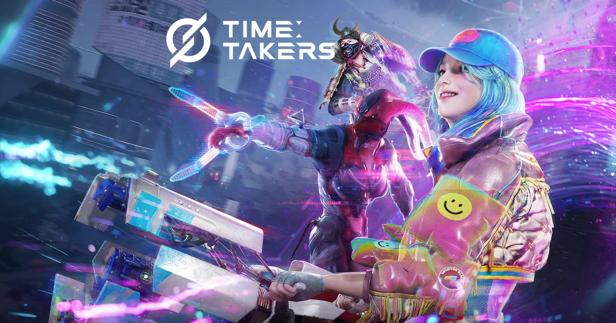 Key Art ตัวละคร Time Takers พร้อมโลโก้เกม สำหรับข่าว Playtest รอบ 2
